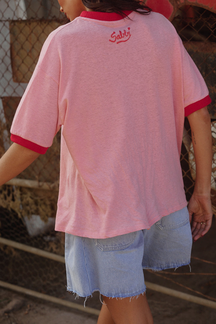 THE SUNSETS + COWGIRLS TEE - PINK
