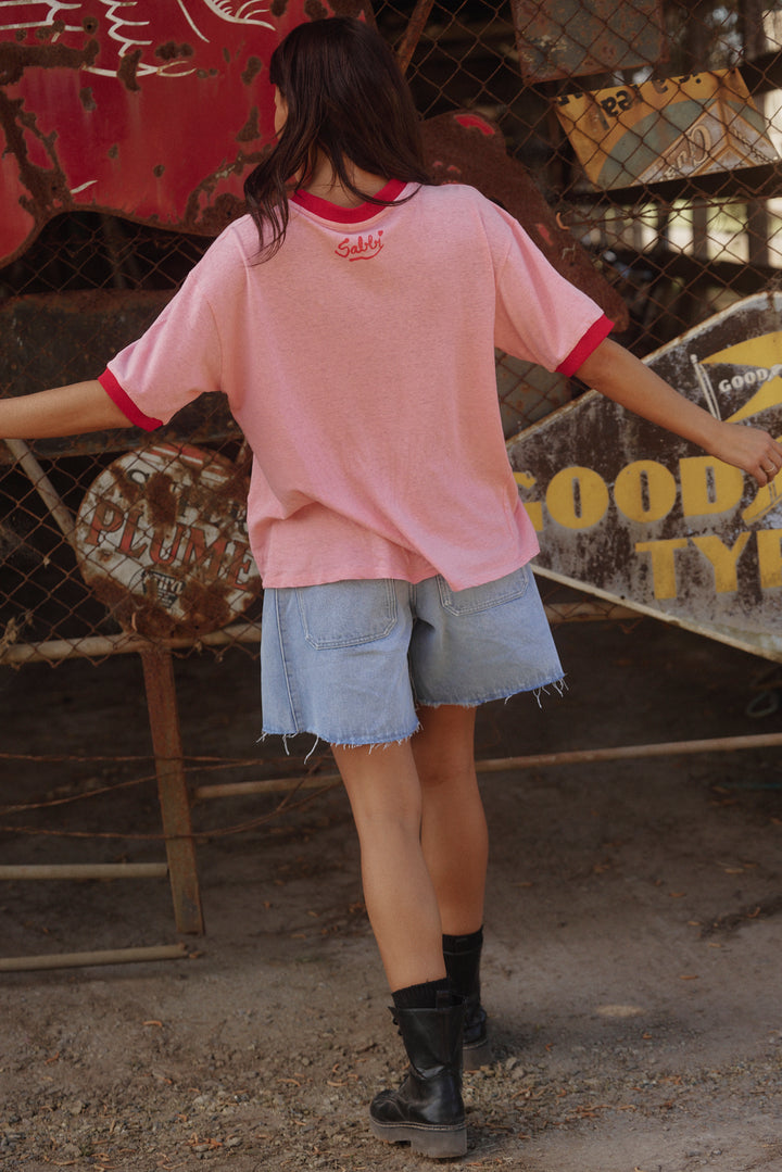 THE SUNSETS + COWGIRLS TEE - PINK