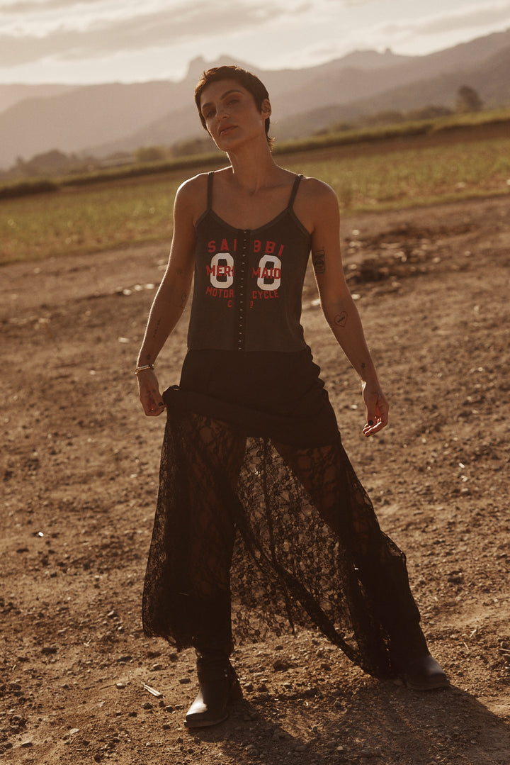 THE LACE SKIRT - BLACK