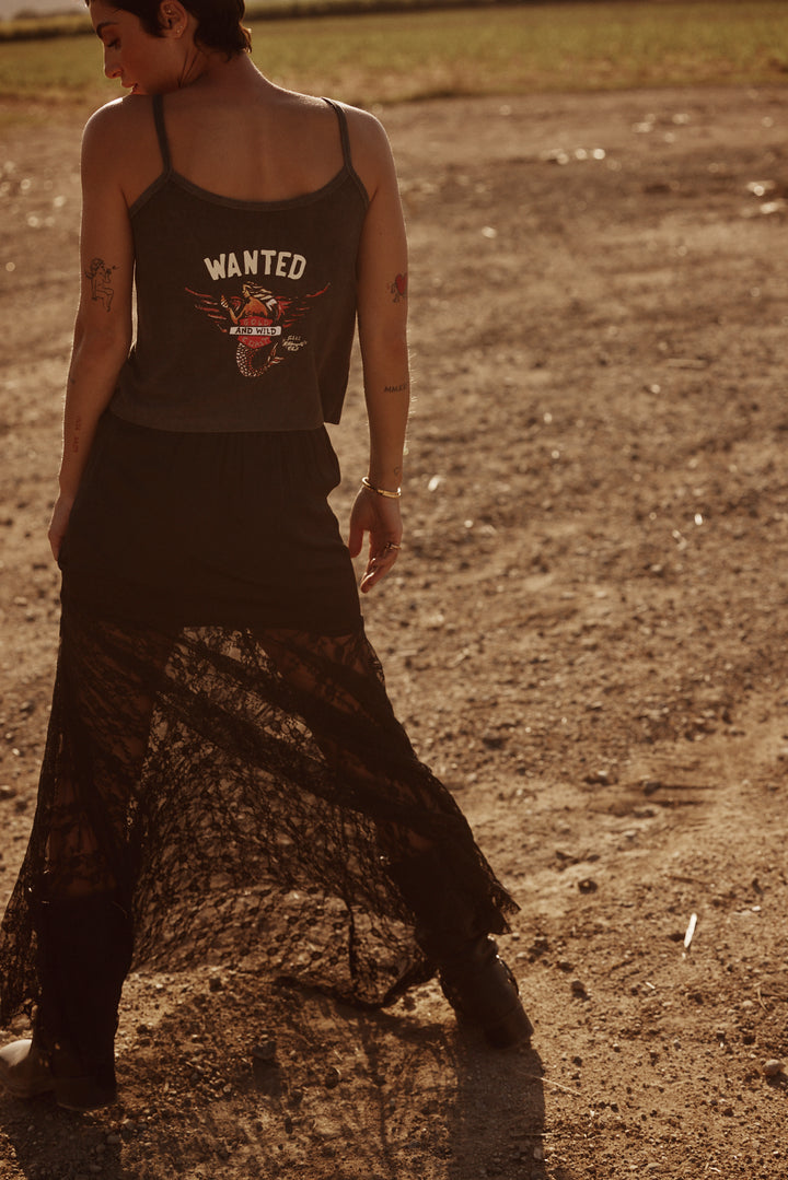 THE LACE SKIRT - BLACK