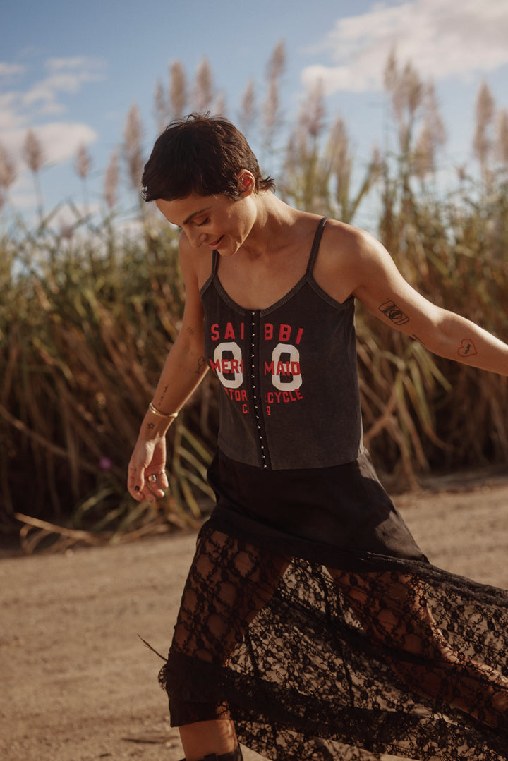 THE LACE SKIRT - BLACK