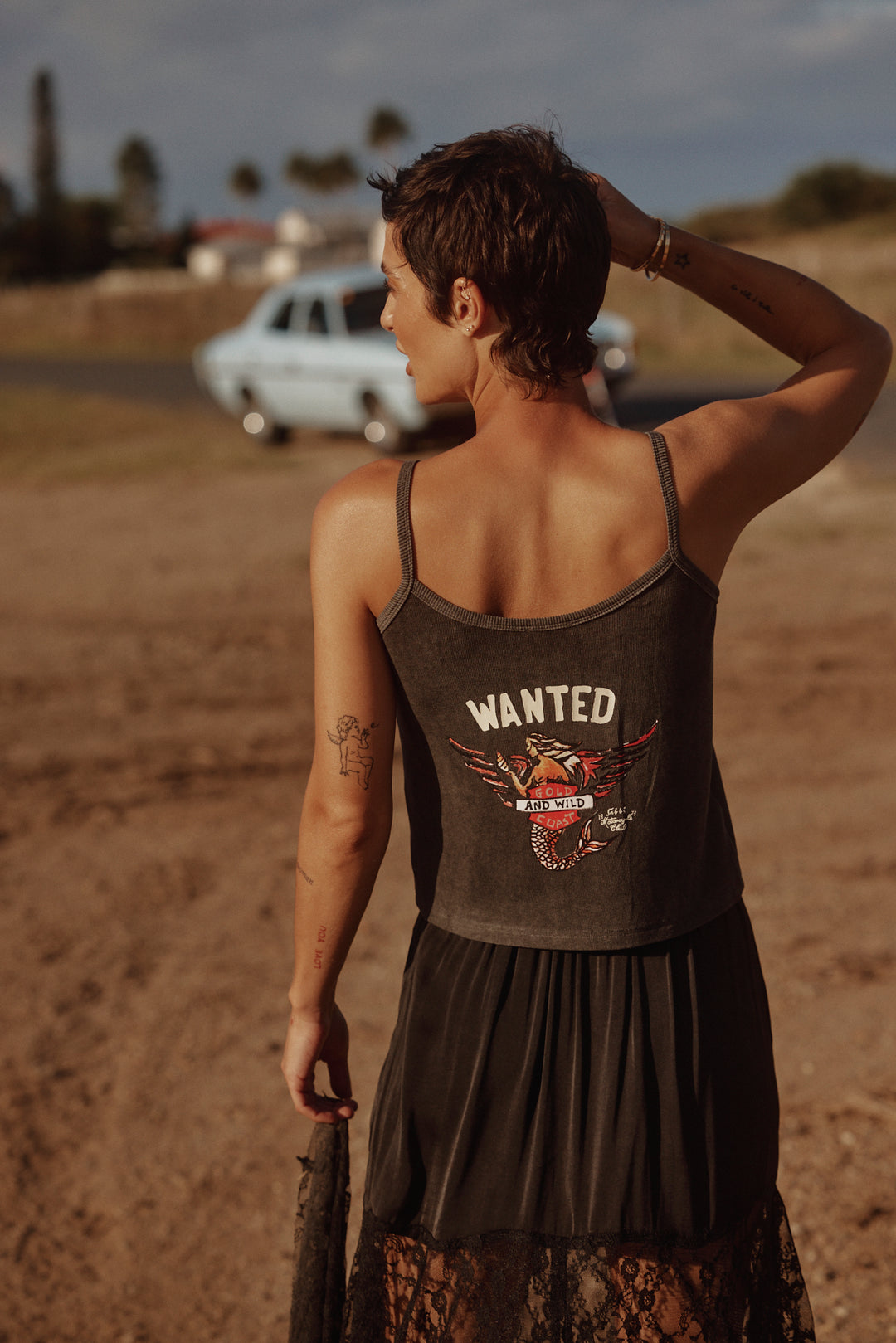 THE LACE SKIRT - BLACK