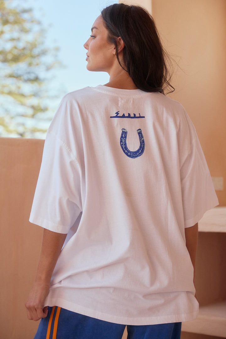 THE VERY OVERSIZED RODEO TEE  - WHITE