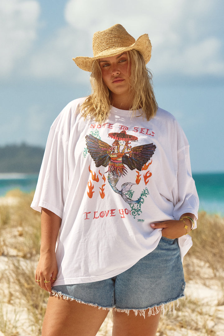 NOTE TO SELF TEE  - WHITE