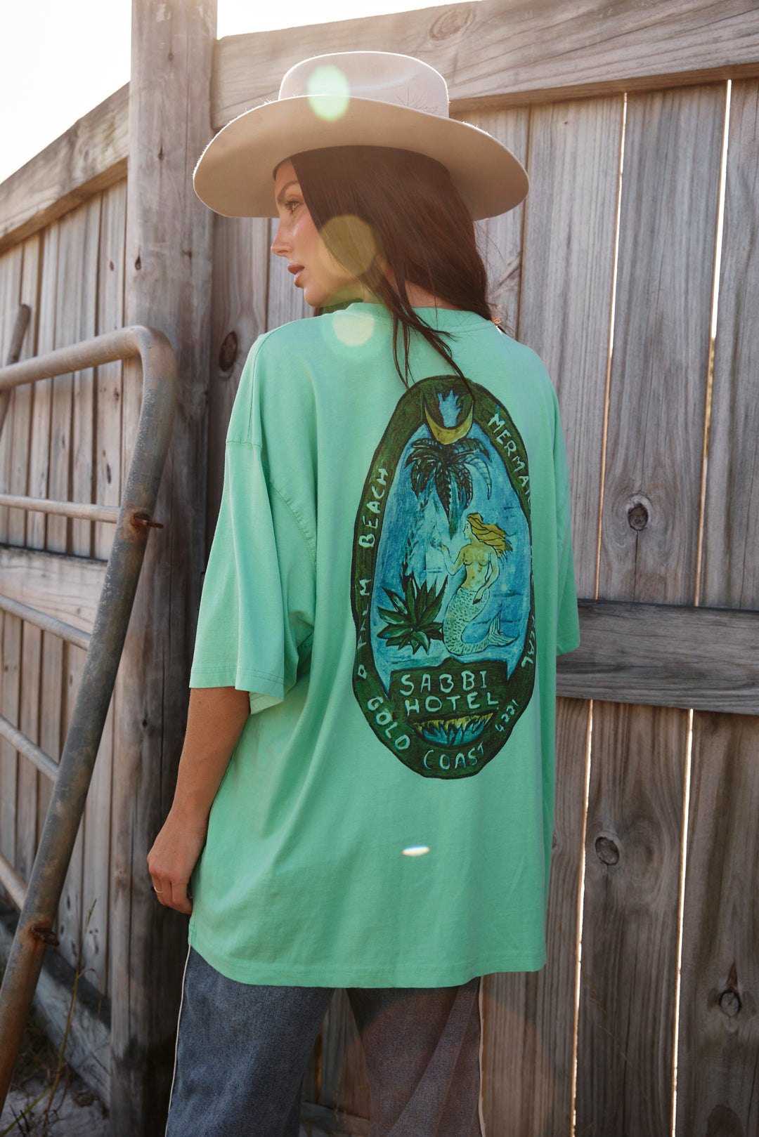 THE VERY OVERSIZED MERMAID TEE  - GREEN