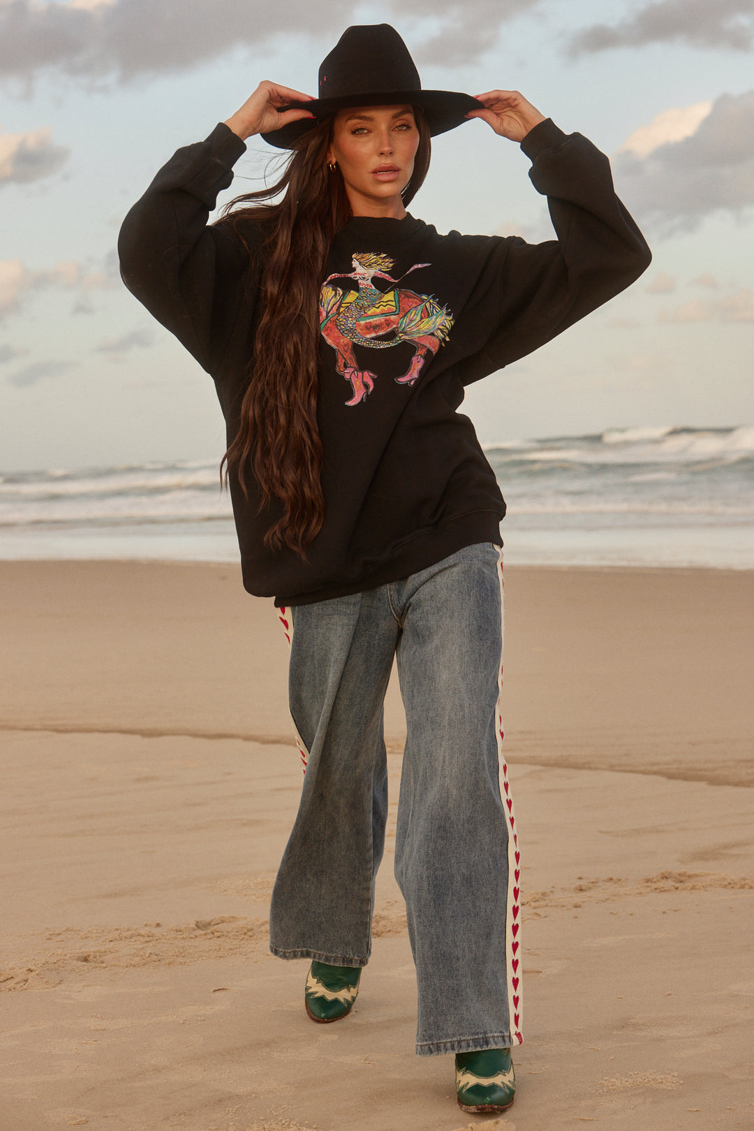 WORDS HAVE POWER DIEGO JUMPER - WASHED BLACK