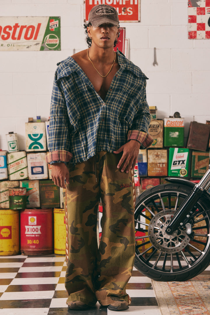 THE CANVAS HEART PANTS - CAMO