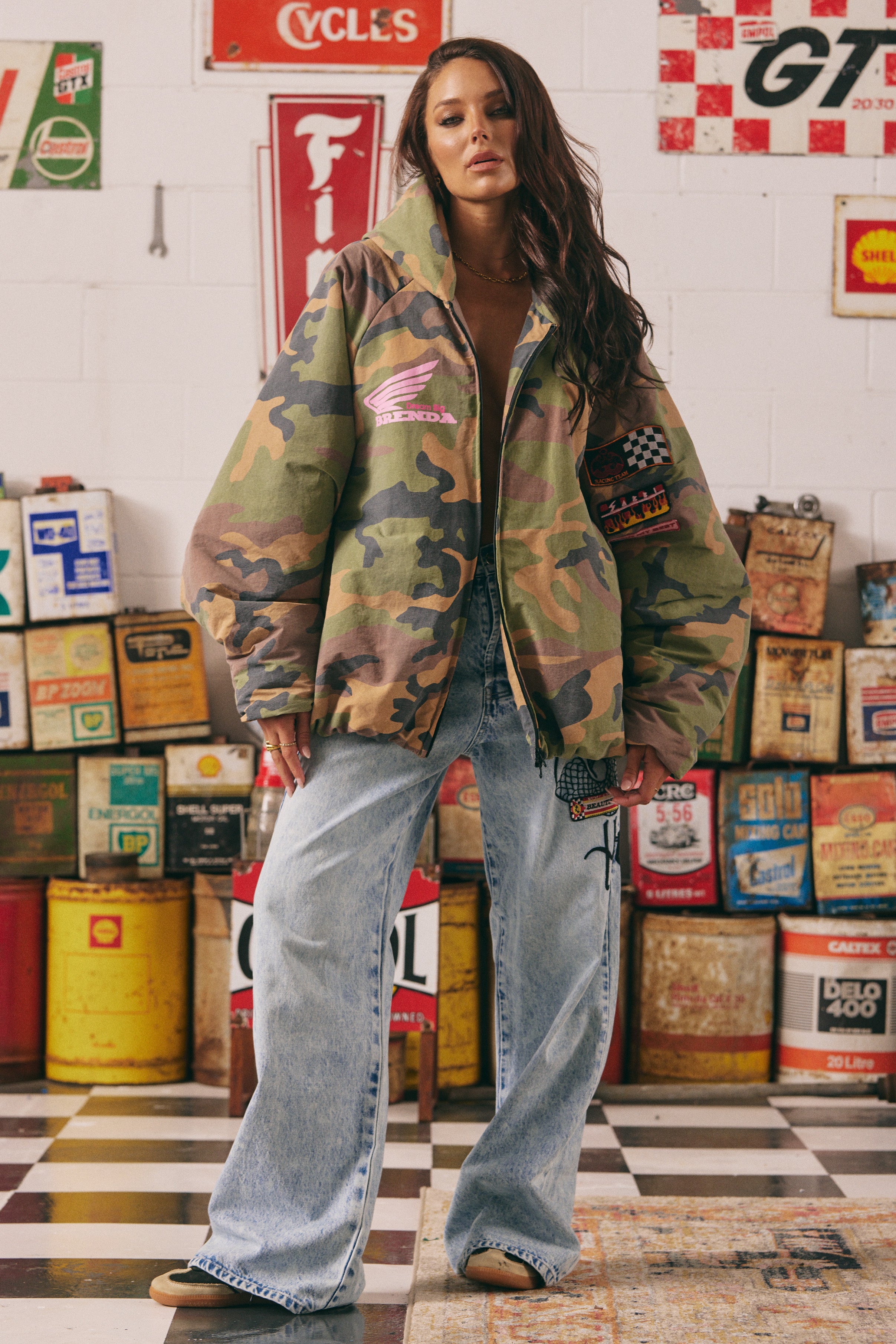 THE BE KIND BOMBER JACKET - CAMO – SABBI