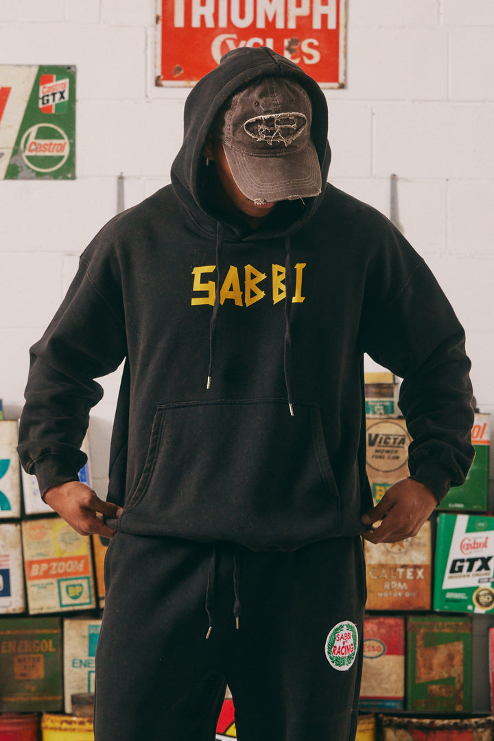 THE BE KIND HOODIE - ACID WASH BLACK