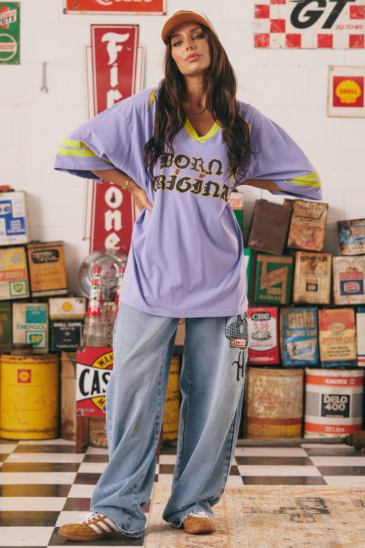 THE VERY OVERSIZED BORN ORIGINAL TEE -LILAC