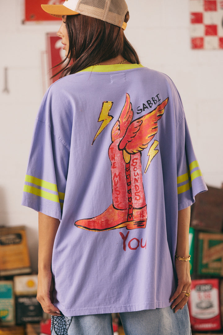 THE VERY OVERSIZED BORN ORIGINAL TEE -LILAC
