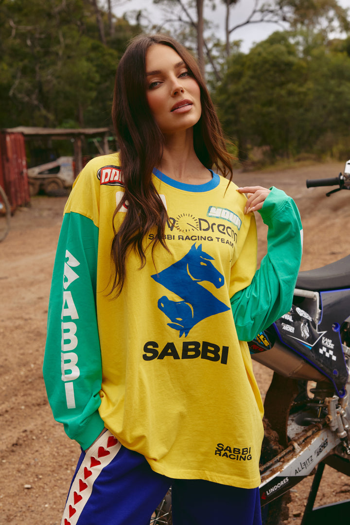 THE DON'T QUIT YOUR DAY DREAM  LONG SLEEVE TEE  - YELLOW