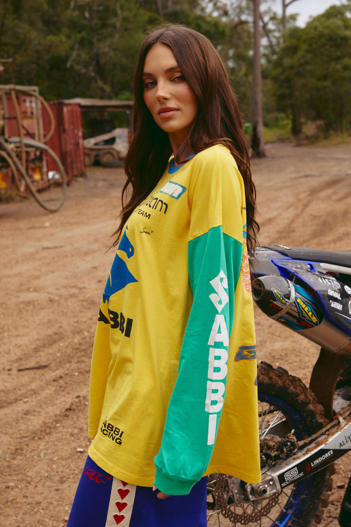 THE DON'T QUIT YOUR DAY DREAM  LONG SLEEVE TEE  - YELLOW
