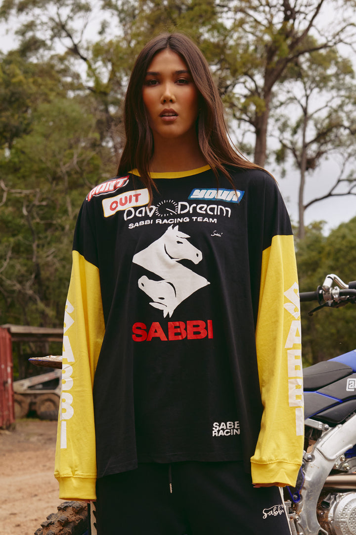 THE DON'T QUIT YOUR DAY DREAM  LONG SLEEVE TEE  - BLACK