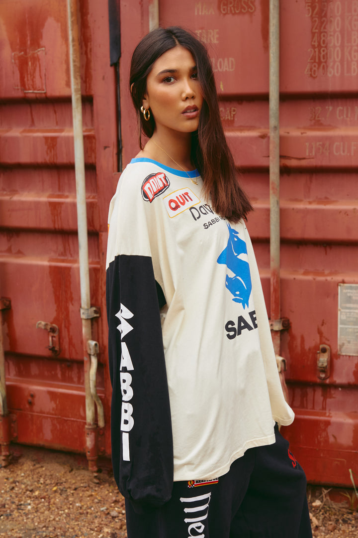 THE DON'T QUIT YOUR DAY DREAM  LONG SLEEVE TEE - CREAM