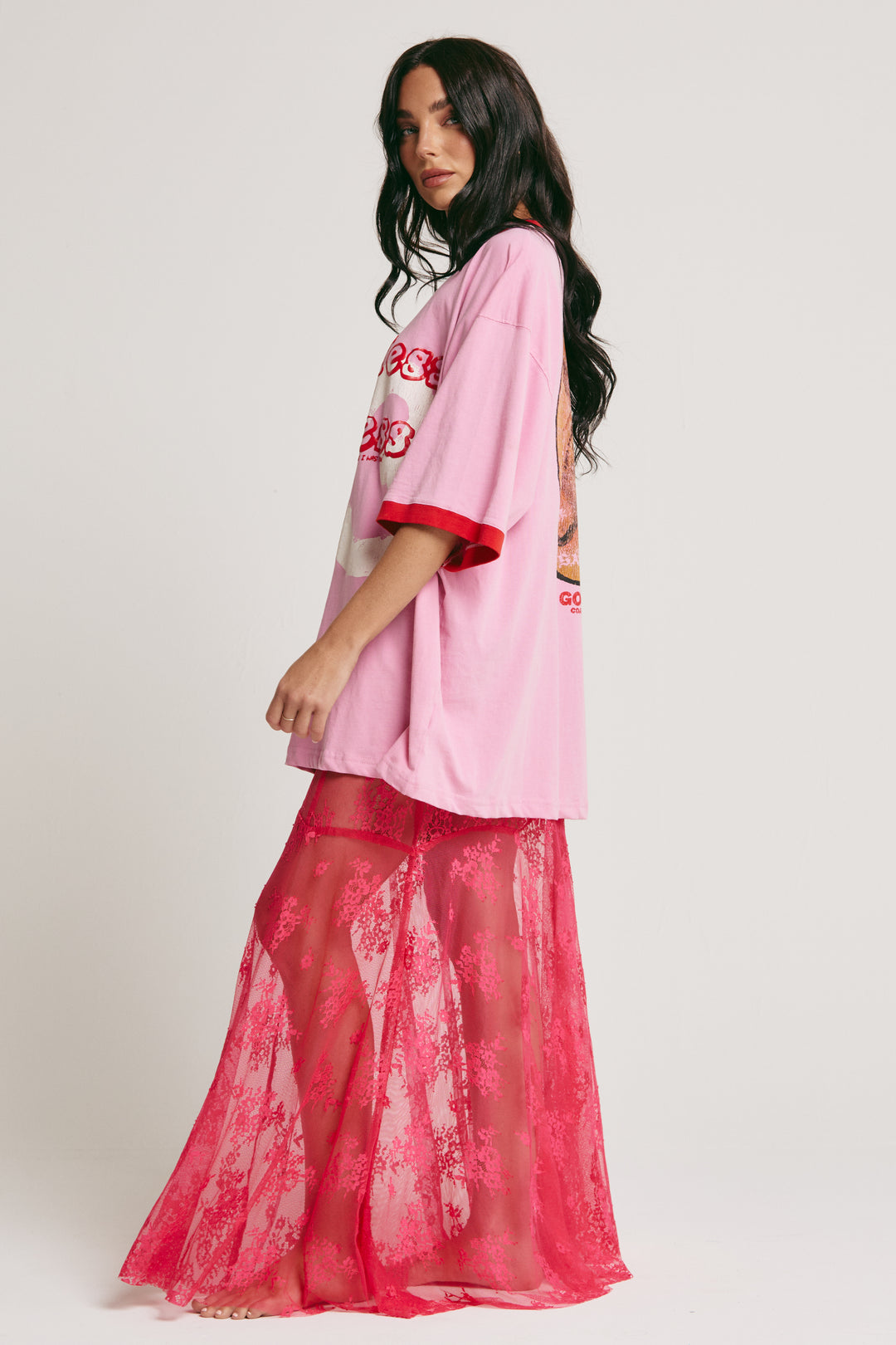 THE VERY OVERSIZED HOT MESS EXPRESS TEE - PINK