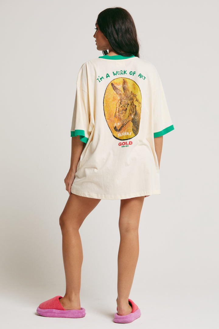 THE VERY OVERSIZED HOT MESS EXPRESS TEE - MARSHMALLOW
