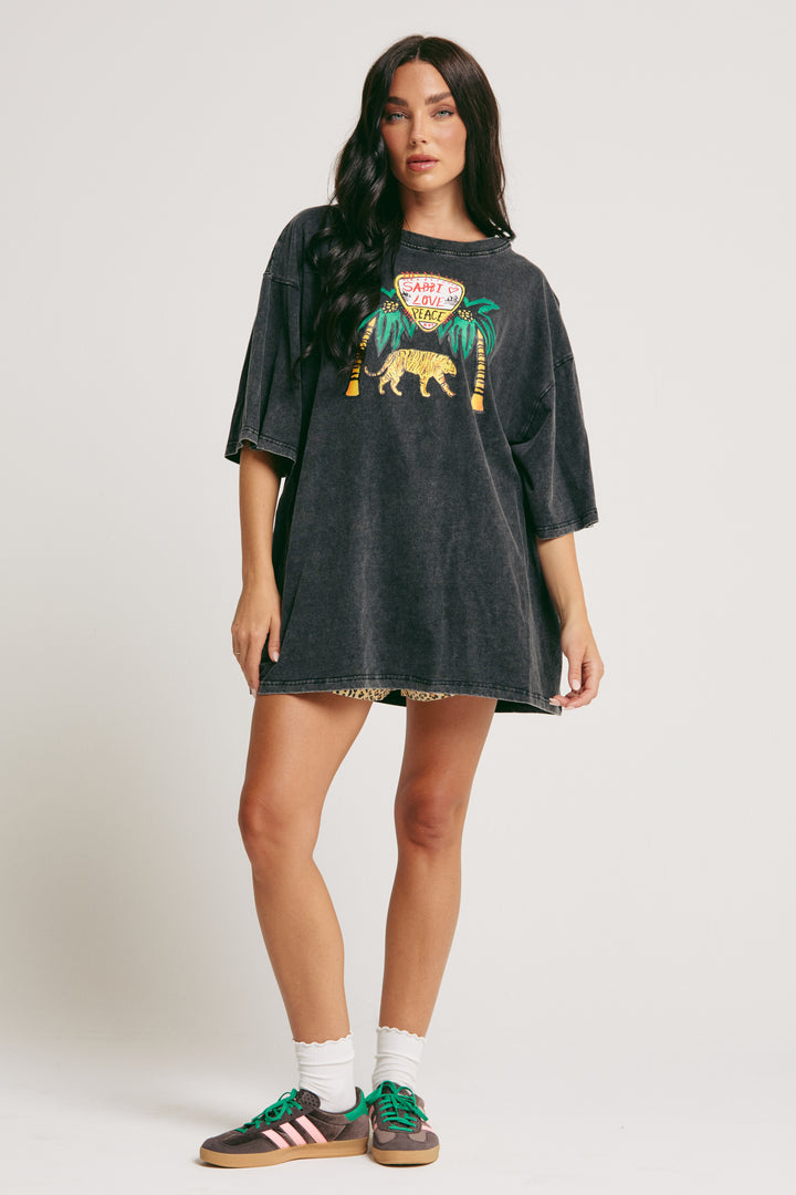 ELEPHANT SAFARI TEE - BLACK