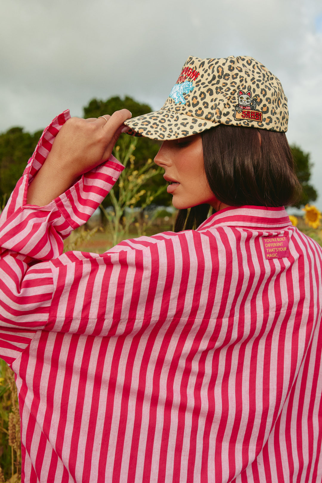 THE DON JULIO SHIRT - SUNFLOWER FIELDS - PINK STRIPE