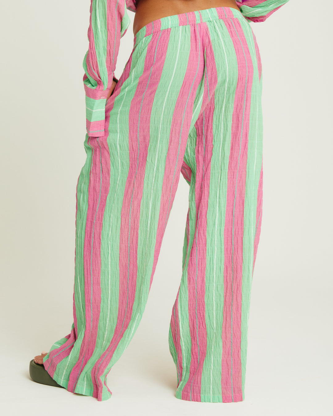 THE MEXICOLA PANTS - POP STRIPE GREEN