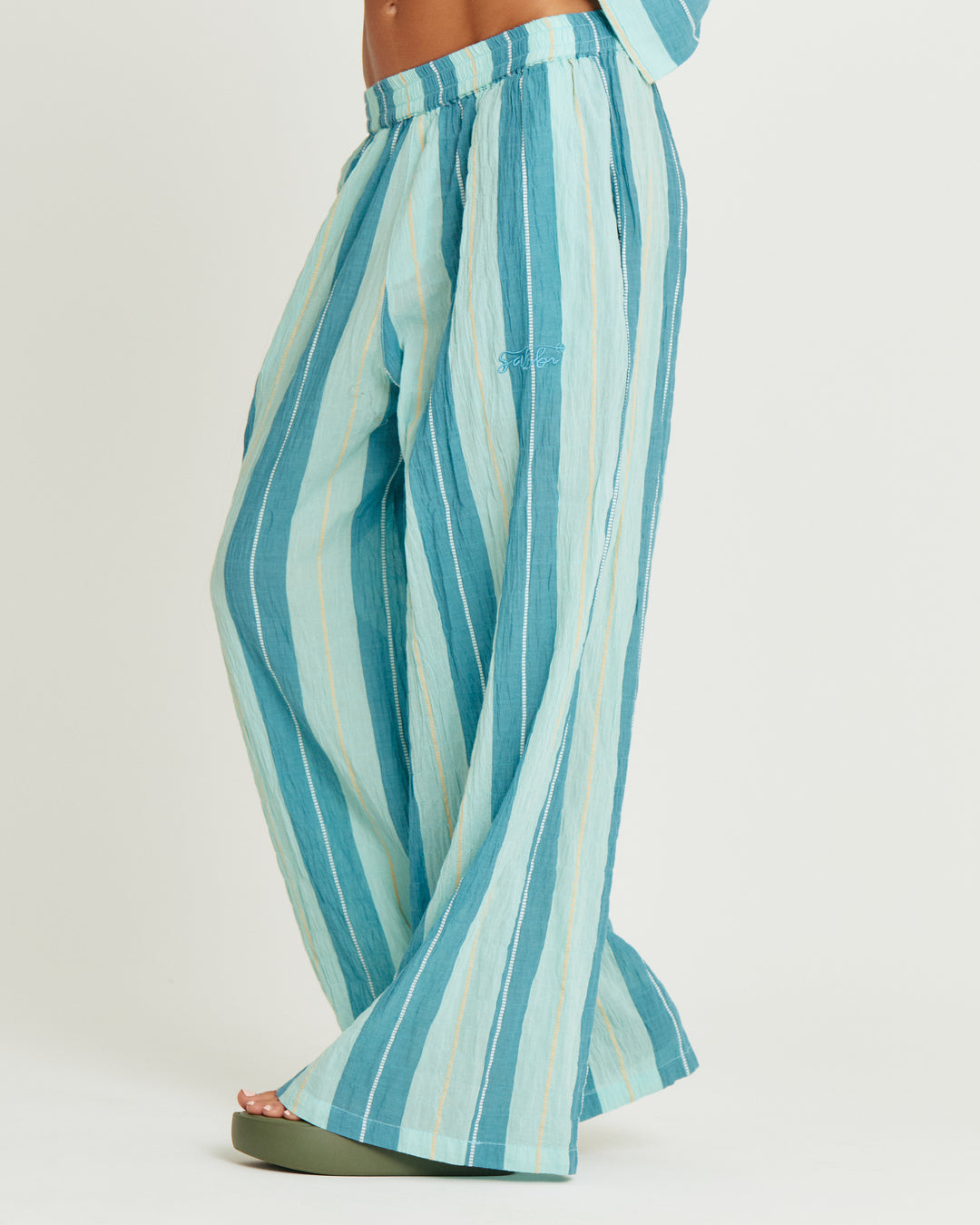 THE MEXICOLA PANTS - POP STRIPE BLUE