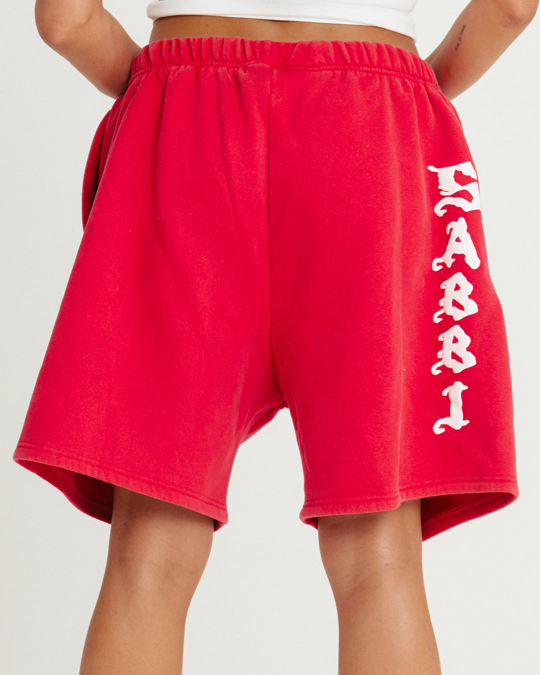 THE HAPPY HIBISCUS SHORTS  - RED