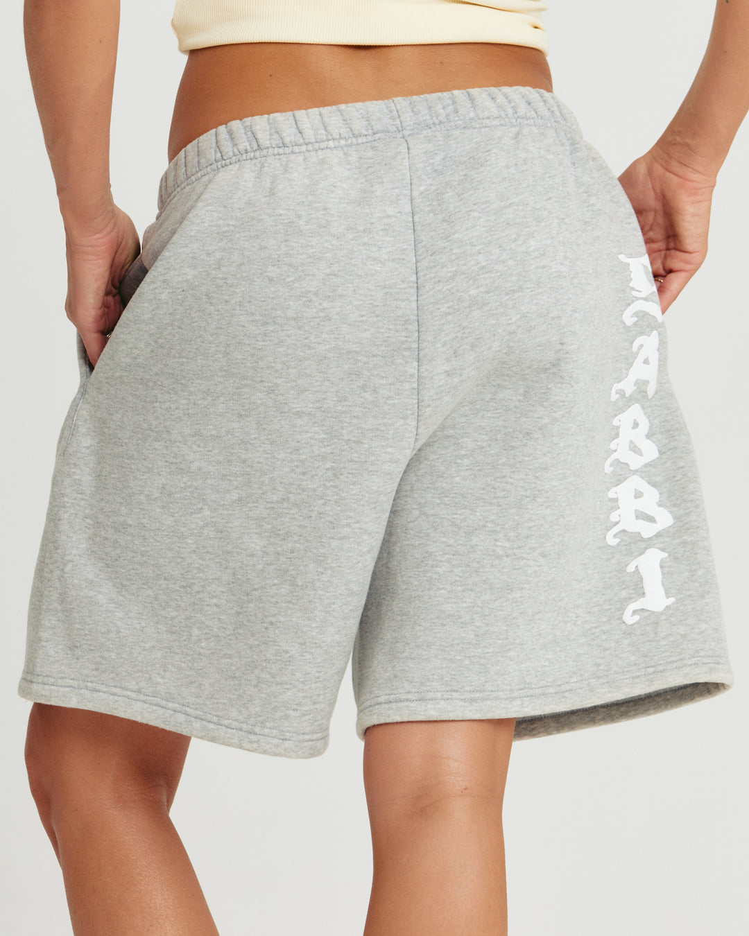 THE HAPPY HIBISCUS SHORTS  - GREY