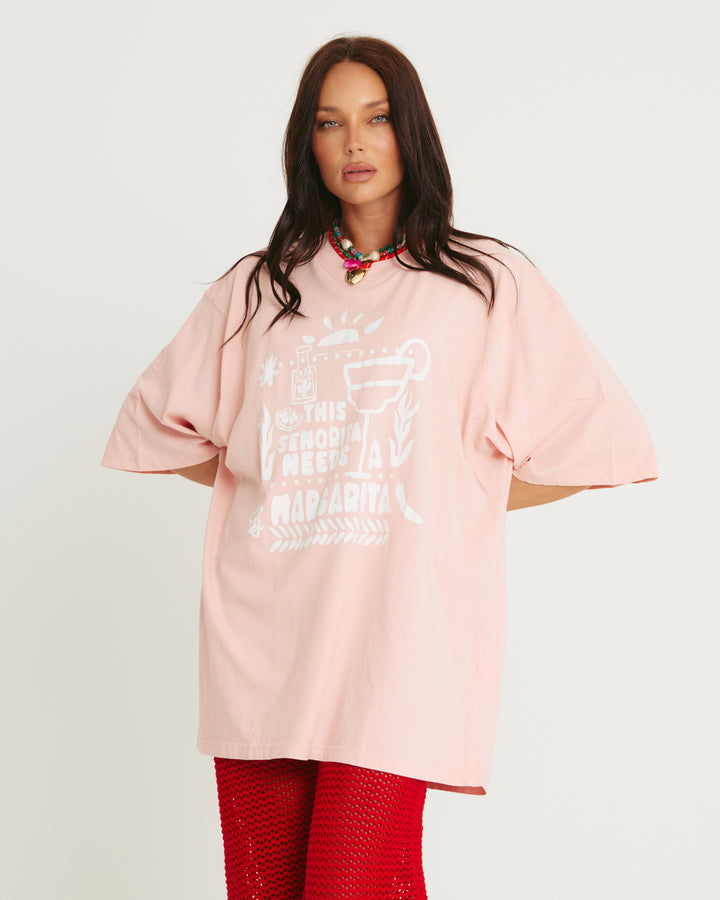 THE VERY OVERSIZED MARGIE TEE - PINK