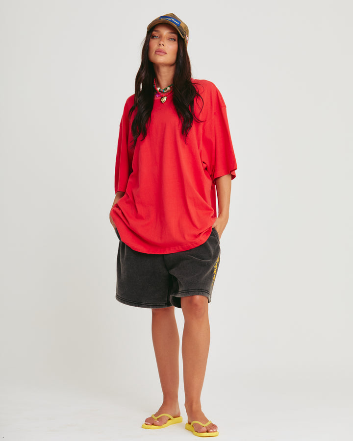 THE VERY OVERSIZED BASIC TEE - RED