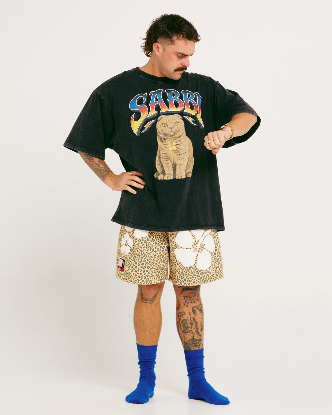 THE HAPPY HIBISCUS SHORTS - LEOPARD