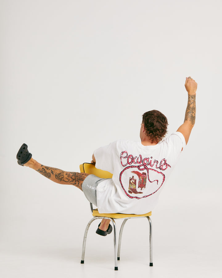 THE VERY OVERSIZED CRAZY HORSE TEE - WHITE