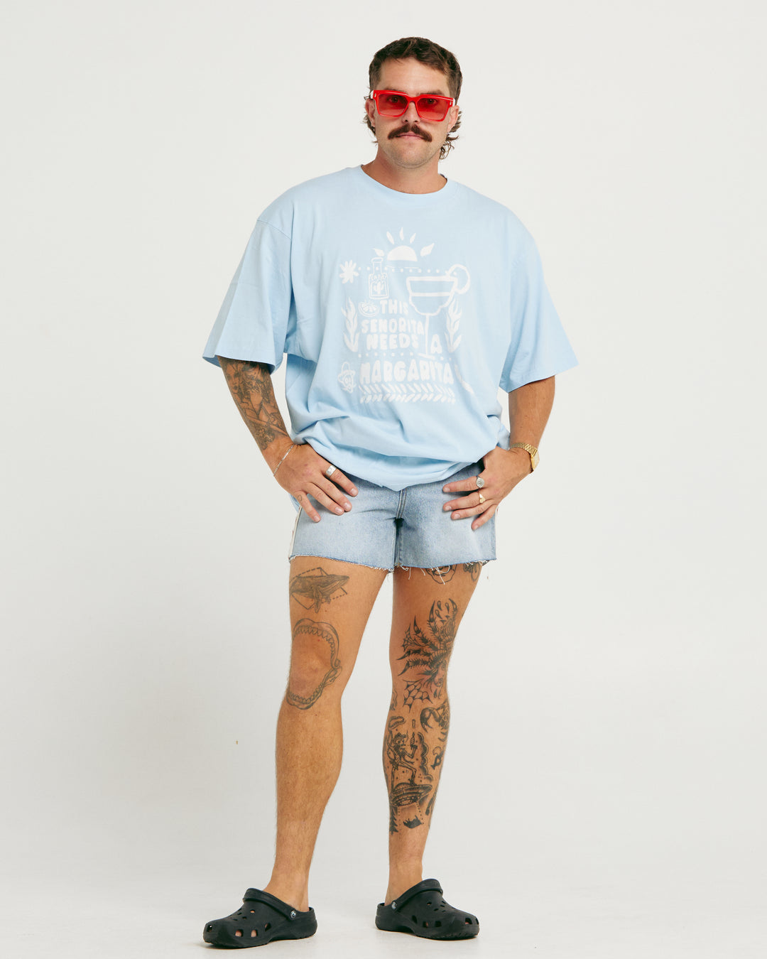 THE VERY OVERSIZED MARGIE TEE - SKY BLUE