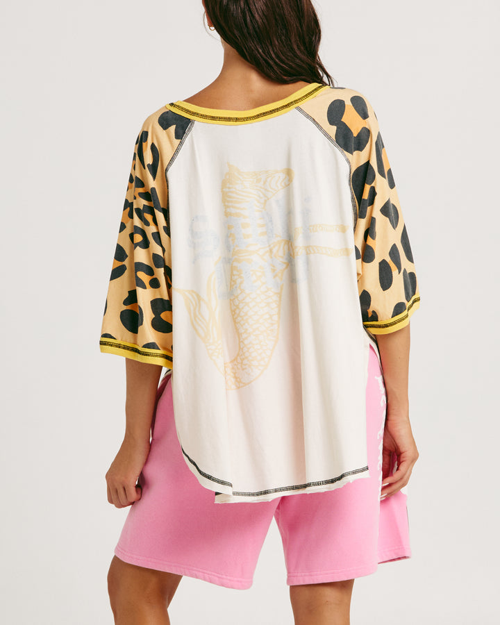 THE 67 RAGLAN TEE - LEOPARD