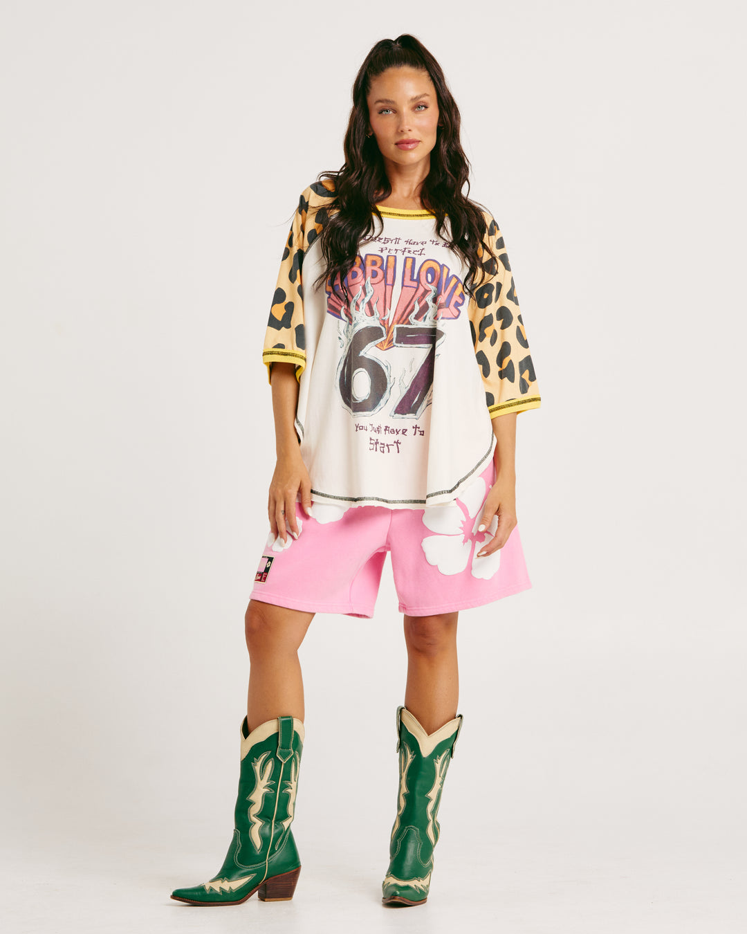 THE 67 RAGLAN TEE - LEOPARD