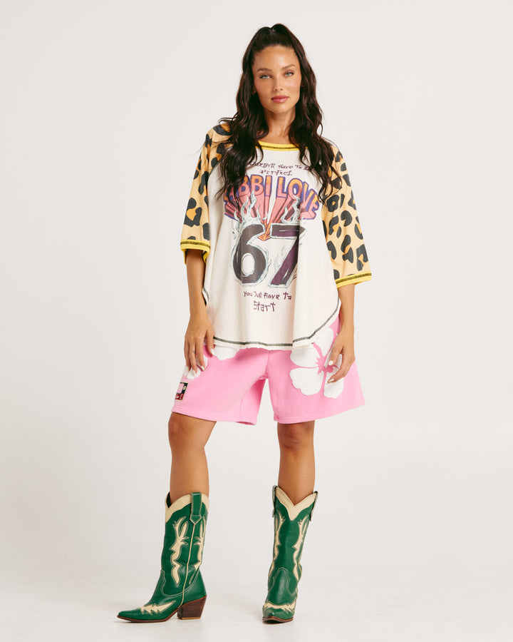 THE 67 RAGLAN TEE - LEOPARD