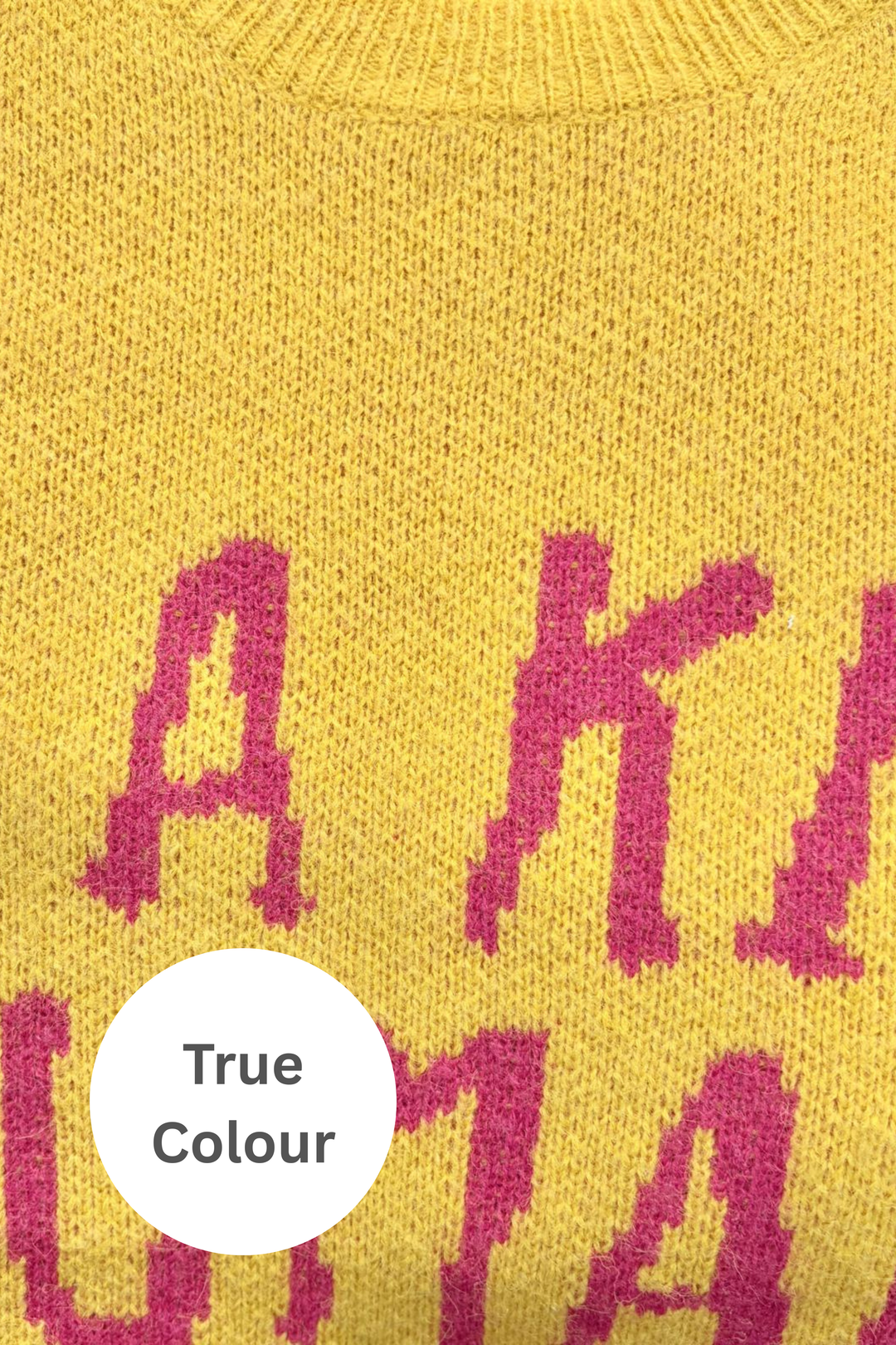 BE A KIND HUMAN KNIT JUMPER - YELLOW