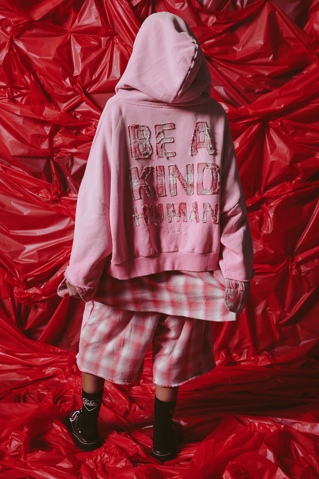 THE BE A KIND HUMAN HOODIE - PINK