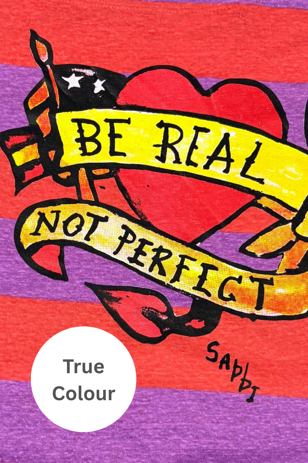 BAD TO THE BONE STRIPED OFF THE SHOULDER TEE