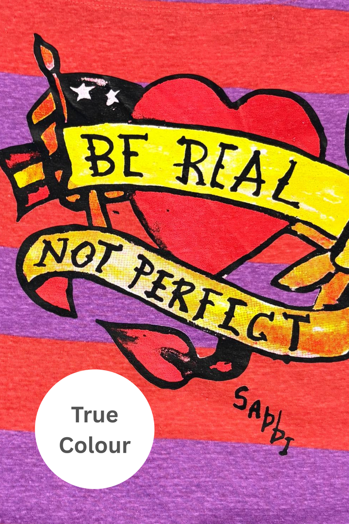 BAD TO THE BONE STRIPED OFF THE SHOULDER TEE