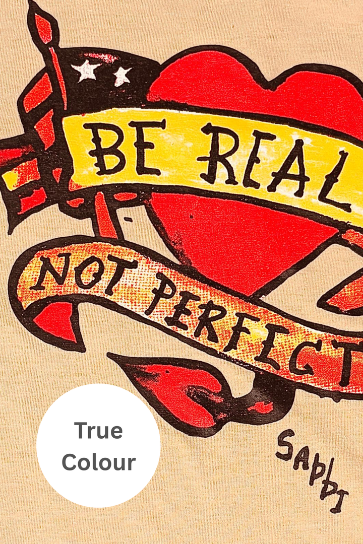 BAD TO THE BONE OFF THE SHOULDER TEE - SAND