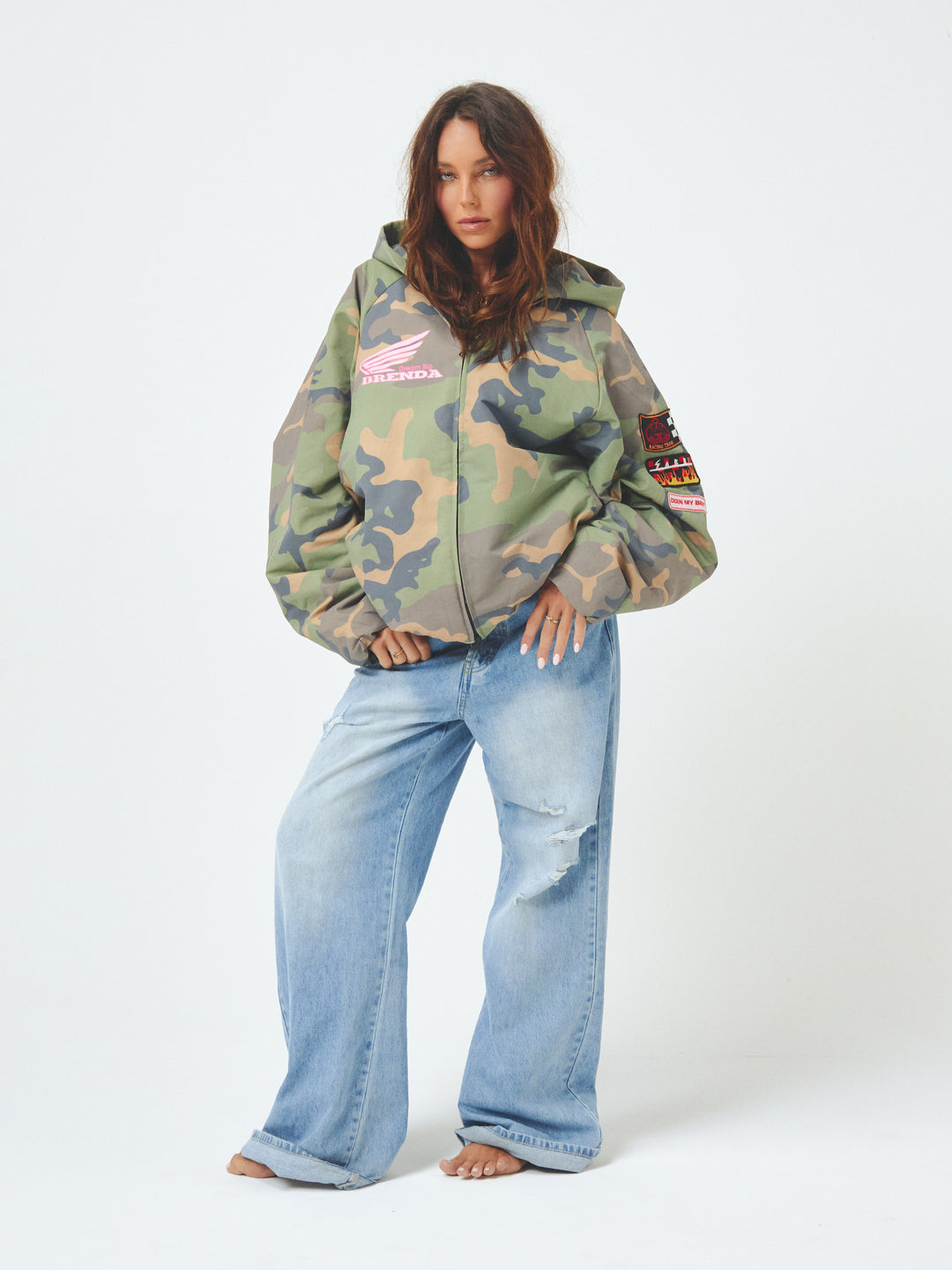 THE BE KIND BOMBER JACKET - CAMO