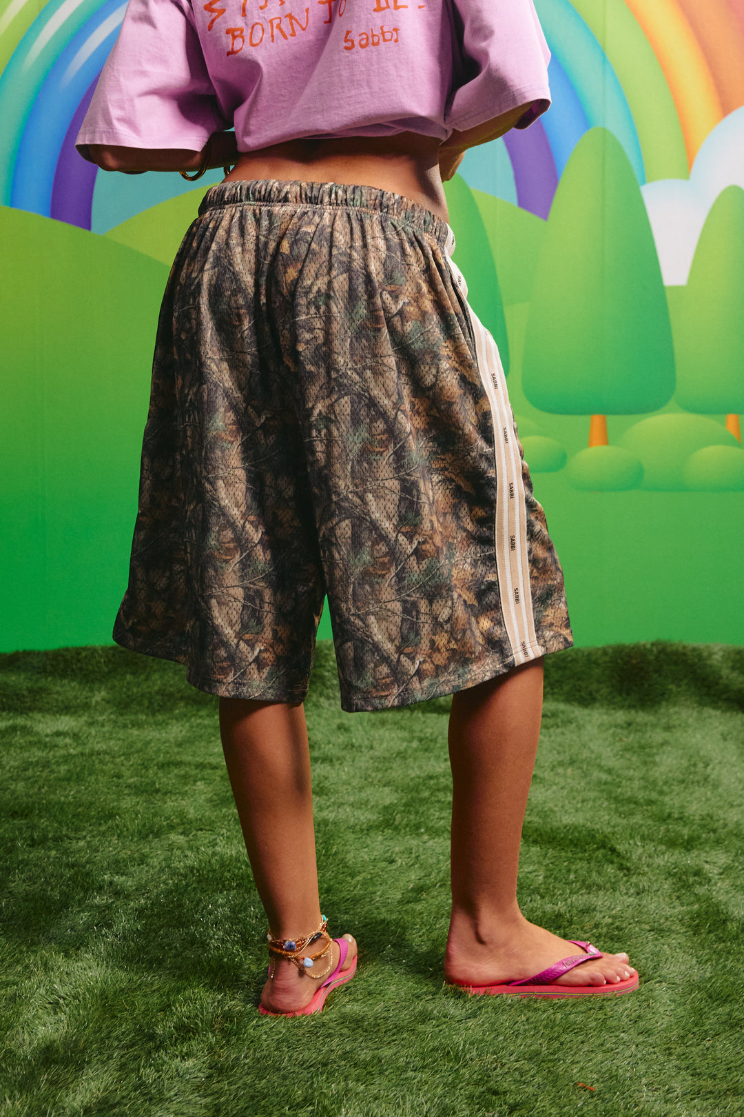 THE CAMO MESH JORT SHORTS