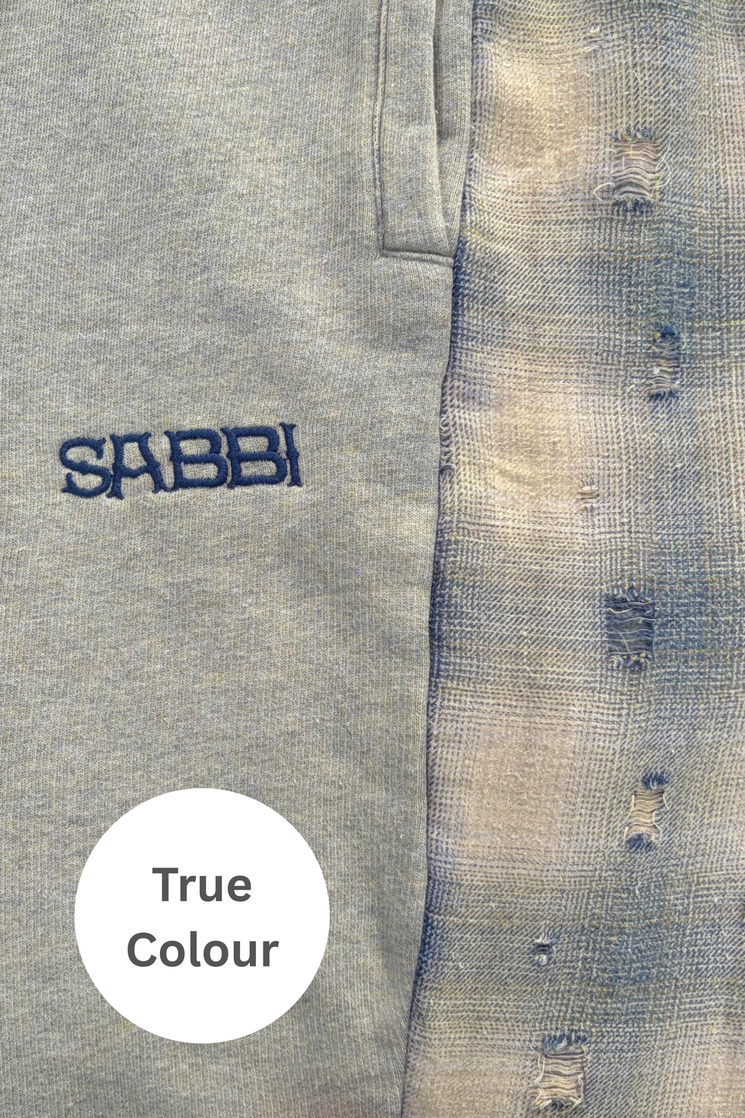 CHECK MATE WIDE LEG TRACKIES - BLUE