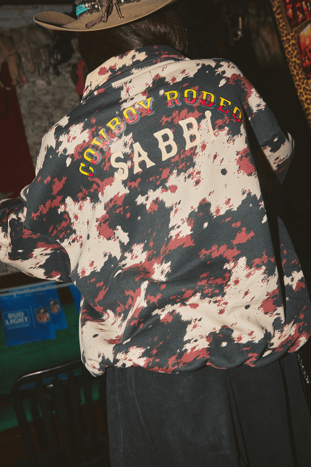 THE COW PRINT COLLARED SWEATER