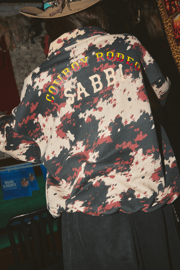 THE COW PRINT COLLARED SWEATER