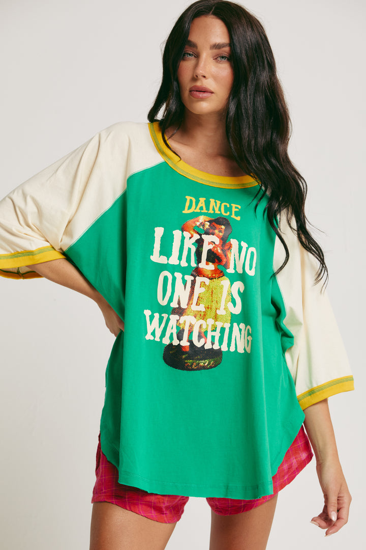THE DANCE RAGLAN TEE - GREEN