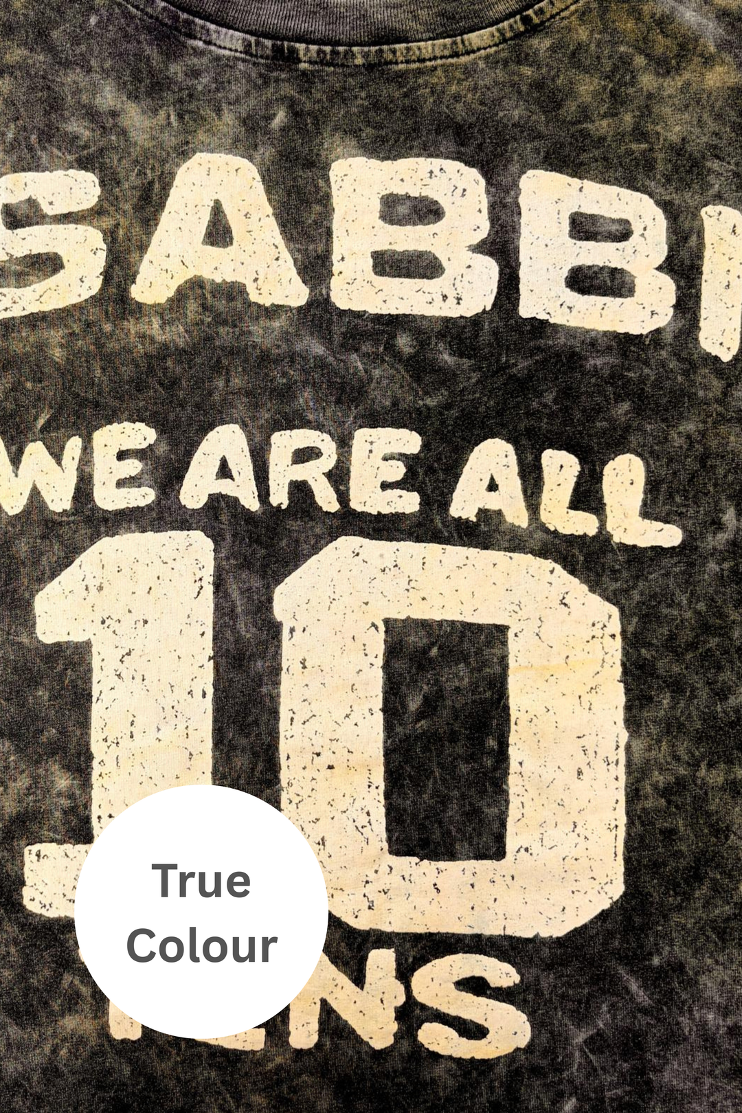 THE VERY OVERSIZED DISTRESSED TEN TEE - BLACK