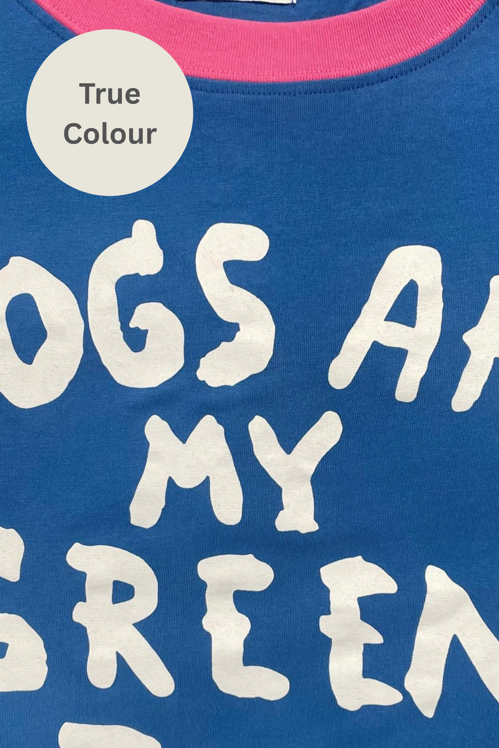 THE VERY OVERSIZED GREEN FLAG TEE - BLUE