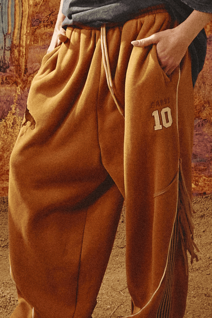 THE HAPPY CHAP WIDE LEG SWEAT PANT - BROWN