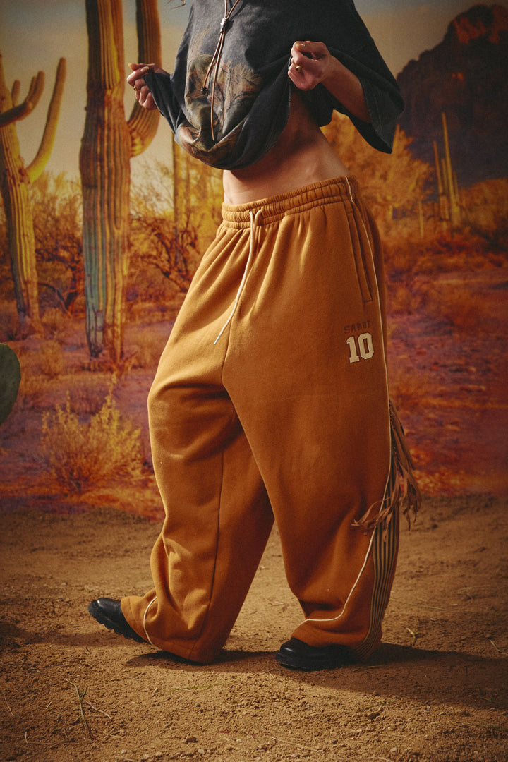 THE HAPPY CHAP WIDE LEG SWEAT PANT - BROWN